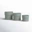 Mushroom Set of Three Ceramic Planters - 10" x 10" x 9"-1412844041
