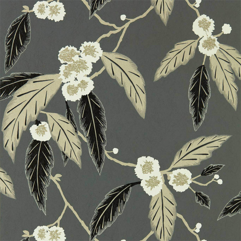 Coppice 10.05m x 68.6cm Wallpaper Roll, Ebony/Putty/Snow