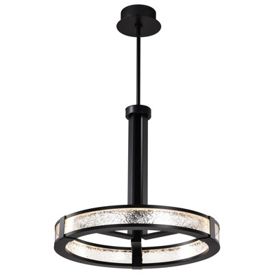 Aubreella - 24 Inch LED Pendant - Textured Acrylic Panels