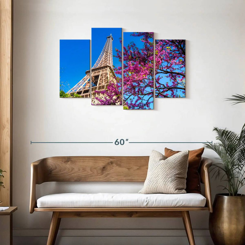 Keesha Blooms By Eiffel Tower, 27"H x 43"W