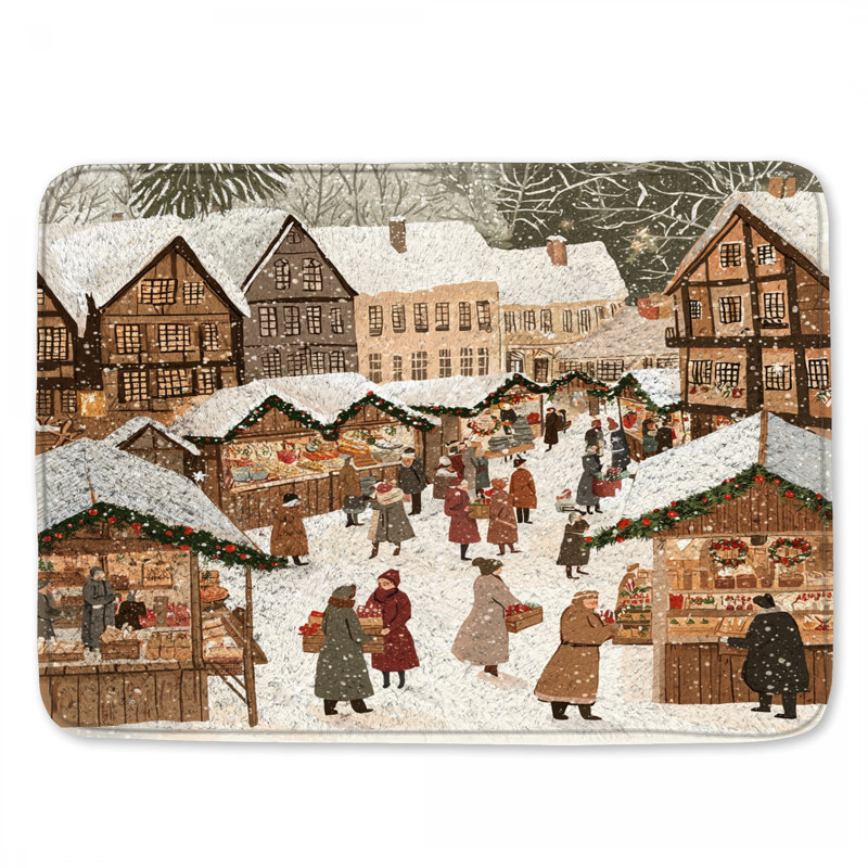 Tapis de bain Winter Market, 34in W x 21in L