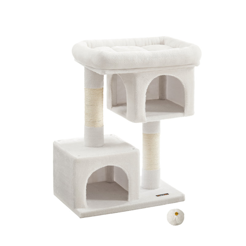 Arbre à chat Franjo, H 33,1 po x l 27,6 po x P 18,5 po, Blanc