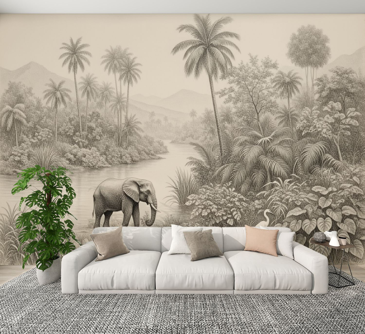 Red Barrel Studio Vintage Peel and Stick Wallpaper Vintage Jungle ...