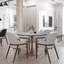 Table de salle à manger ronde de 31 po Halleneck avec plateau en pierre frittée et base en acier pour une cuisine et une salle à manger modernes-572834186-572834183