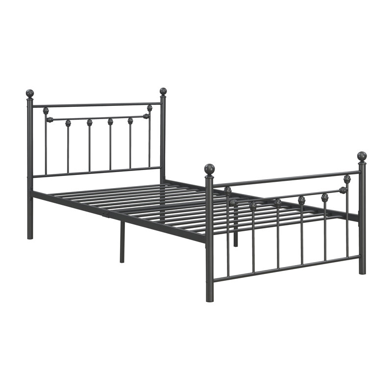 Lit plateforme Angela, Gunmetal, Simple