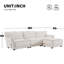 Modern Chenille Couch Sofa Sectional with Extra-Wide Seat Cushion-2077658382