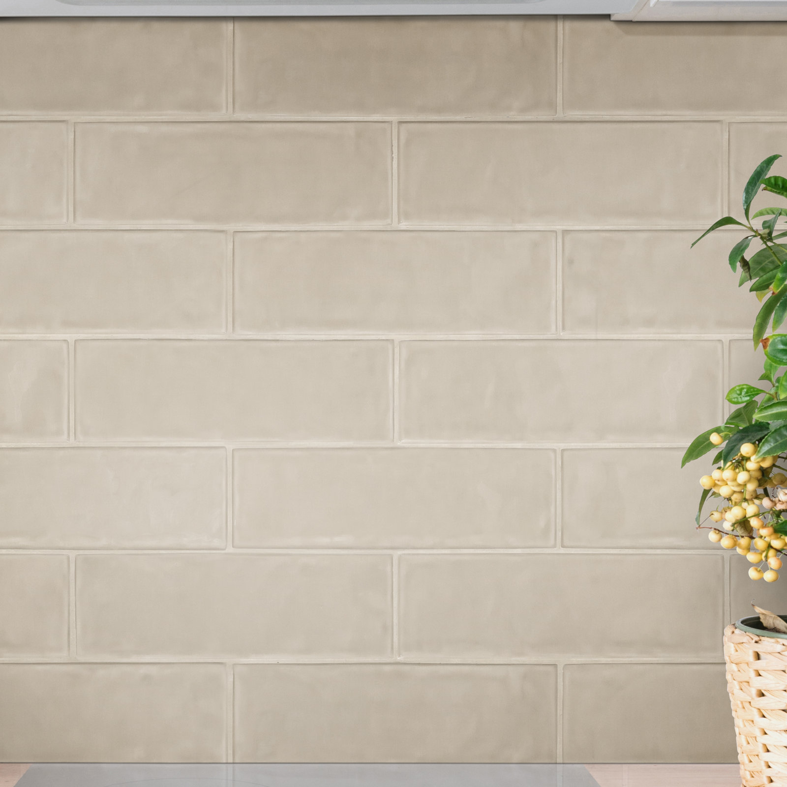 Ackland Metrola 4 in. x 12 in. Glossy Ceramic Subway Wall Tile, Savanna Dust