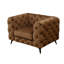 Chaise modulaire en microfibre brune