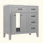 36" Bathroom Vanity With Sink Combo, Grey Bathroom Cabinet With Drawers, Solid Frame And MDF Board