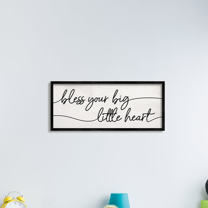 «Your Big Little Heart», phrase «Soft Country», Toile tendue, H 13 po x l 30 po