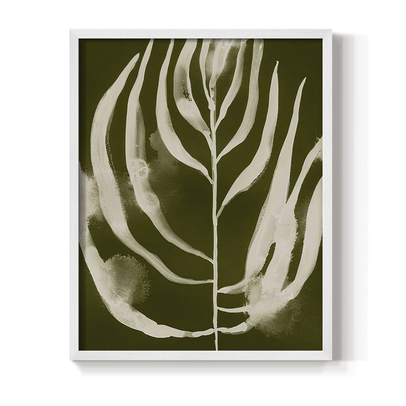 «Organic Bloom IV», reproduction encadrée - bois massif, H 21 po x l 17 po, Blanc