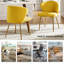 Fauteuil d'appoint moderne en velours avec dossier capitonné H 29 po Leona-764843808