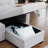 Linen Reversible Sleeper Sectional Sofa With Storage Chaise-752823130-752823132-752823134