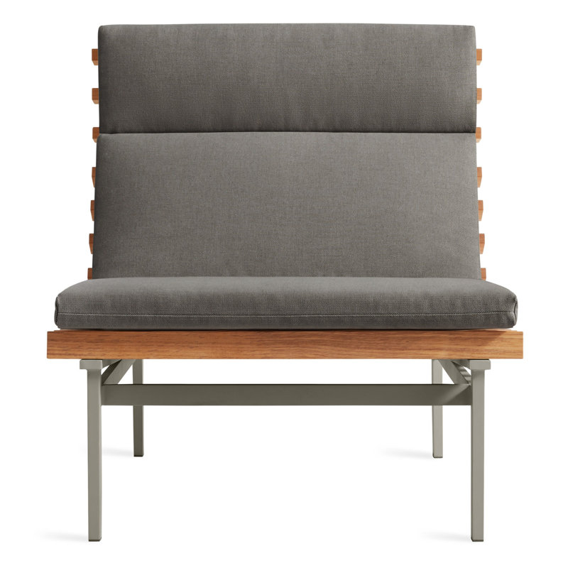 Perch Outdoor Teak Chaise Lounge, Toohey Charcoal, White