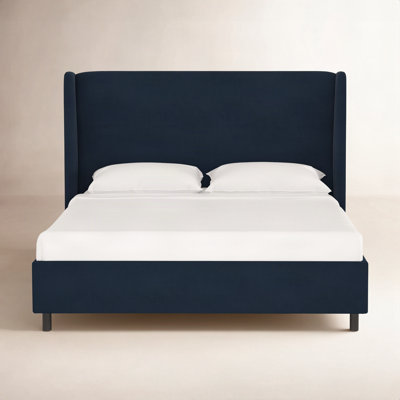Tilly Linen Upholstered Wingback Bed