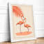 Flamingos Under Palm Tropical - Framed Print-1926843580-1926843583