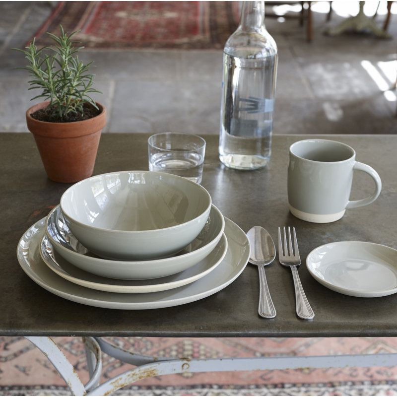 Bol à céréales en porcelaine Bisque Canvas Home, Gris
