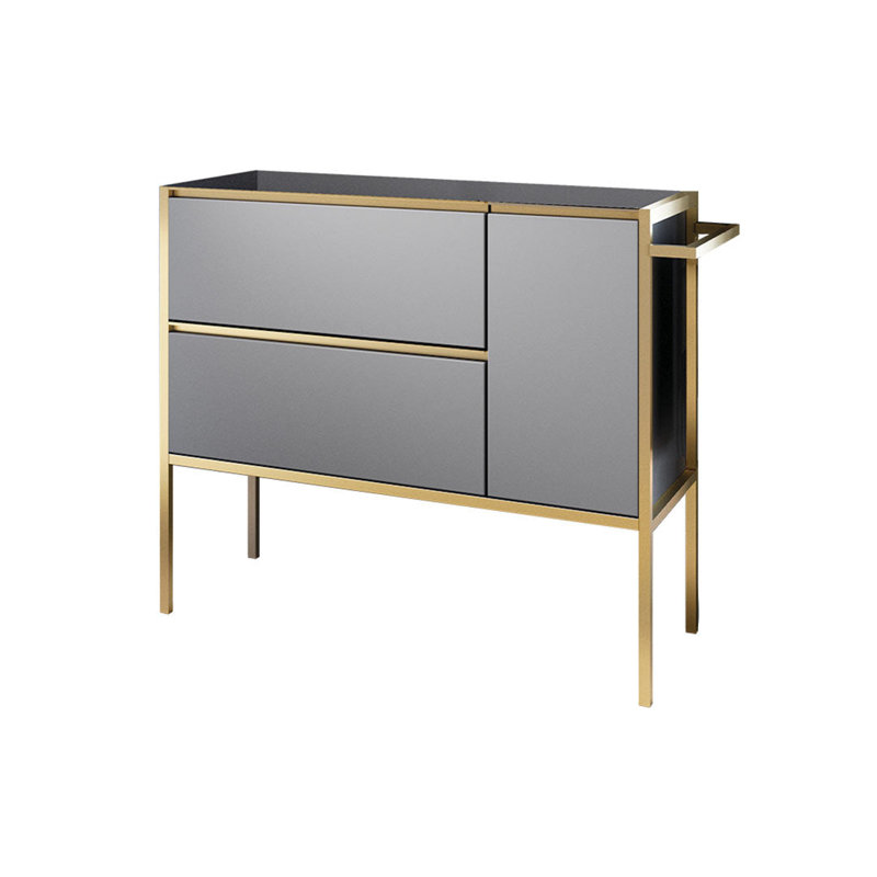 Wethington 23" Single Bathroom Vanity, Brown/Black, 32.28" W