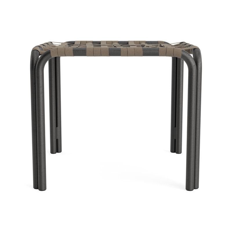 Kantan Outdoor Square Side Table, Textured Pewter, Mica