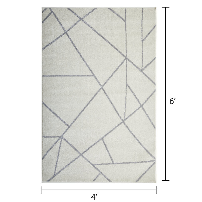 Jakavious Geometric Indoor Rug, Rectangle 4' x 6'