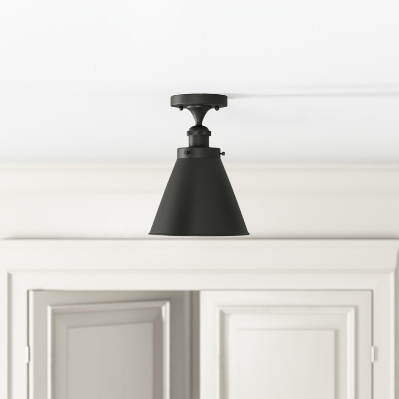 Plafonnier semi-encastré 7 po Donovan, Ampoule non incluse, Bronze huilé