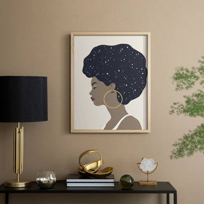 «Heavenly Hair I», reproduction encadrée - bois massif