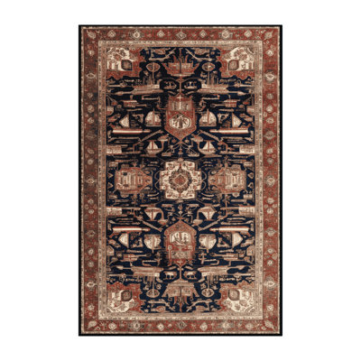 Tapis brun lavable à la machine
