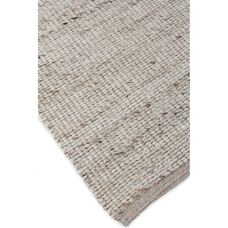 Hesse Hand-Loomed Polyester/Cotton Beige Area Rug, Rectangle 6' x 9'