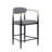 Upholstered Counter Stool with Metal Frame-460490069