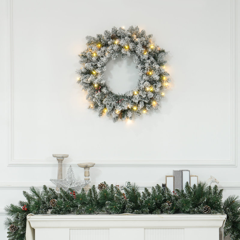 Faux Lighted Other 60cm Wreath