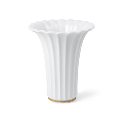 Royal Copenhagen White Vase with Gold Rim