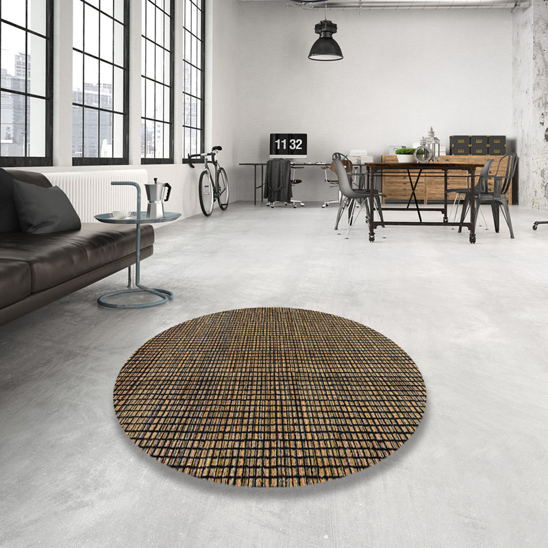 Abstract Indoor Rug, Round 5'