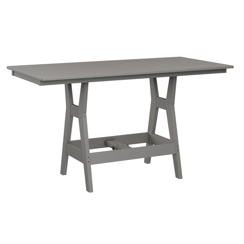 Table rectangulaire à hauteur de comptoir 66 po Berlin Gardens Harbor, Gris clair