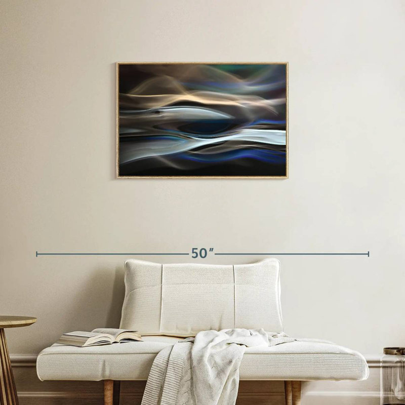 La baleine, Cadre flottant en bois naturel, 31 po x 21 po