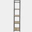 Retro Oak and Beach Grey 5-Shelf Bookshelf