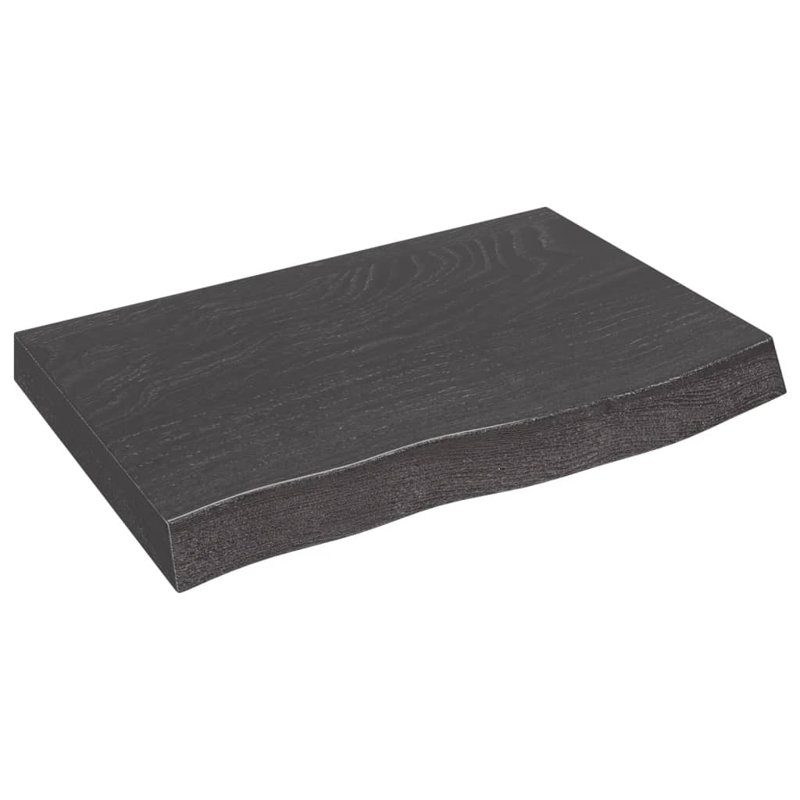 Deneuve 60cm Solid Wood Single Bathroom Vanity Top, Dark Brown