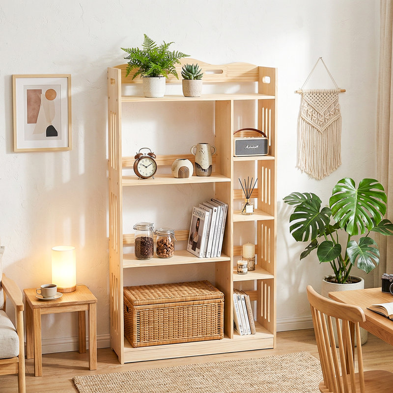 8-Tier Open Bookcase Bookshelf, Freestanding Display Storage Shelves For Bedroom Living Room Office