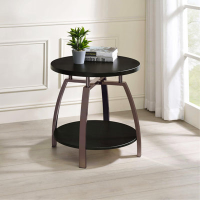 Table basse gris foncé et nickel noir