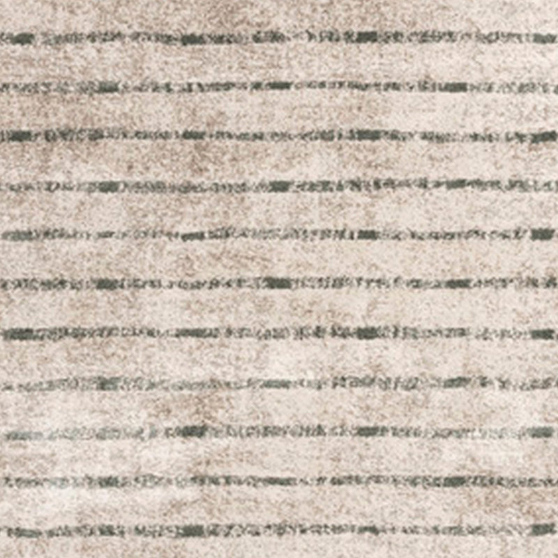 Tapis Bony, rayé crème et sauge, velours doux, jute, Rectangle 5 pi x 7 pi