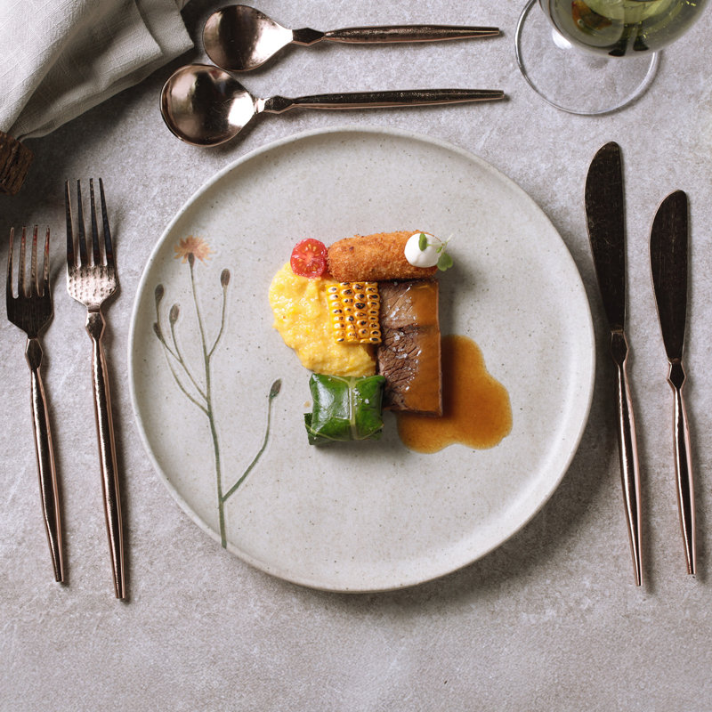 Campestre Dinner Plate 10.8" Ceramic Stoneware - Microwave, Oven, and Dishwasher Safe, by Porto Brasil