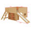 Lit mezzanine bas combiné avec glissade et tablettes-2056298291