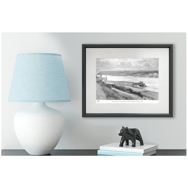 Polzeath, The Beach And Pentire Head 1903 - Single Picture Frame Print, 45cm H x 60cm W x 2.3cm D