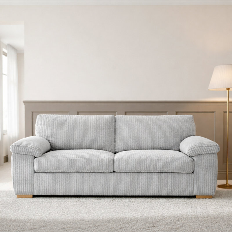 3 Seater Corduroy Sofa, Beige