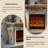 56.3"Ivory White Landscape Electric Fireplace