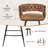 George Bar Stools Set Of 2 Counter Height Suede-textured Fabric Upholstered Modern Barstools With High Backs 4 Metal Legs Chair For Kitchen Island Dining Room Bar-847166797