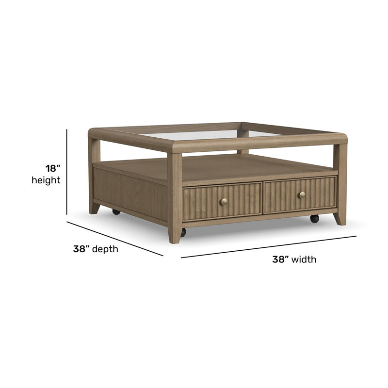 Drift Square Coffee Table With Casters