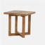 Set of 2 Acacia Wood Lounge Chairs with Cushions & Slat Top X-Stretcher Side Table