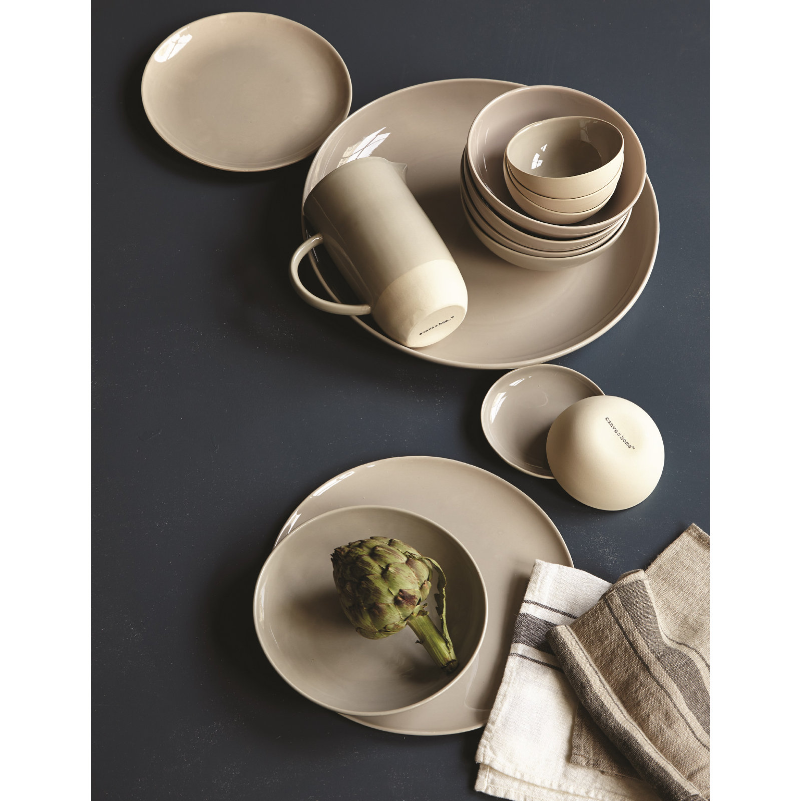 Shell Bisque Porcelain Mug, Gray