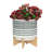 Haberman Stoneware and Ceramic Planters with Bamboo Stands, Decorative Plant Holders, Set of 2-1023782272-1024901025-980794184