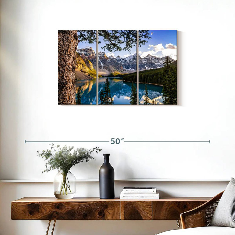 Paysage du lac Alvord Morain, H 20 po x l 33 po